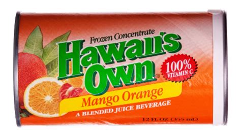 Hawaiis Own Mango Orange Frozen Concentrate Blended Juice