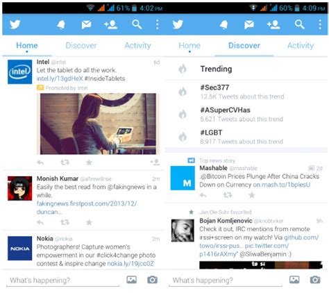 Twitter For Android Updated With A New Design Option To Send Photos