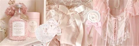 ୨୧ Coquette Dollette Pink White Beige Cute Soft Light Headers Twitter Header Pink Pink Twitter