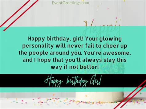 65 Cute Happy Birthday Girl Quotes To Feel Her Special 2022