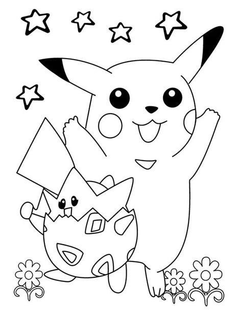 Drawing Pikachu Anime Coloring Page Coloring Sky