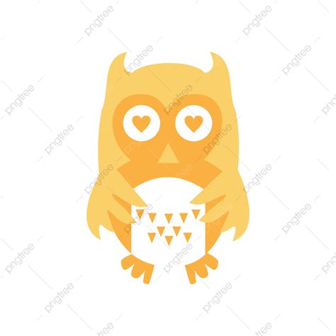 Owl Illustration Vector Hd Png Images Owl Orange Vector Illustration