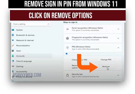 How To Remove Sign In Pin On Windows And Change Pin A Savvy Web