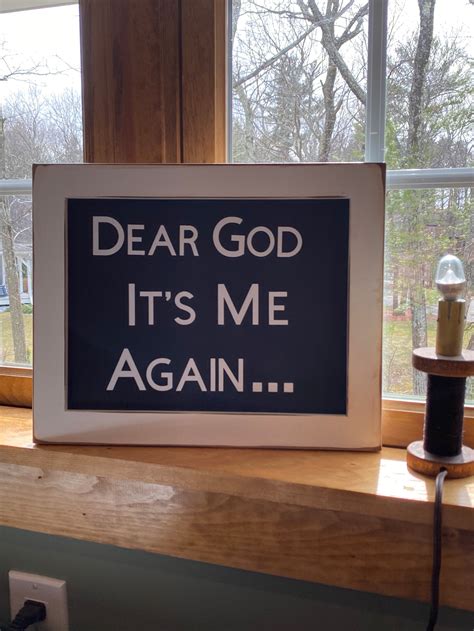 Dear God Its Me Again Wooden Sign With Prayer Bedroom Etsy