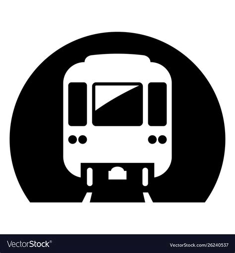 Metro Icon Underground Electric Railway City Vector Image