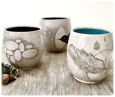 Etched Clay Gallery Welcome To Diana Fayt Studios Clay Mugs Clay