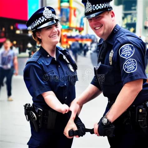 A Police Officer Handcuffing Another Police Officer Stable Diffusion