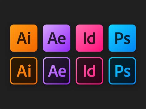 Adobe Icons By Damian Kidd On Dribbble