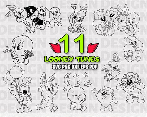 Looney Tunes Svg Cartoon Svg Baby Characters Animals Vector Files