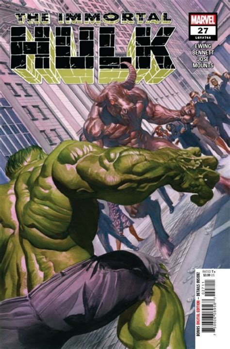 Immortal Hulk 2018 27 744 Vfnm The Minotaur Alex Ross Cover