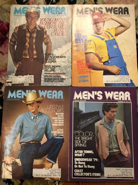 Four 4 1970s Vintage Mens Wear Magazines A Fairchild Publication