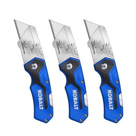 Kobalt 18mm 3 Blade Folding Utility Knife In The Utility Knives