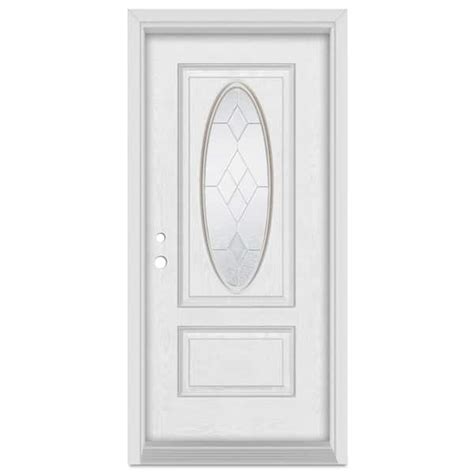 Stanley Doors 36 In X 80 In Geometric Right Hand 34 Oval Zinc