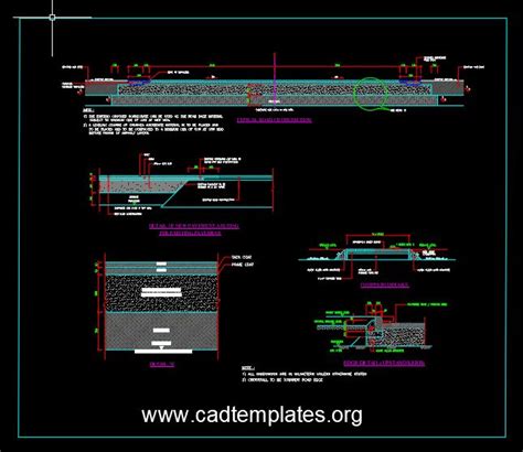 Roadwork Cross Section Pavement Details Cad Template Dwg Cad Templates