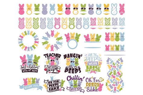 Peeps SVG Easter in SVG/DXF/EPS/JPG/PNG • OhMyCuttables