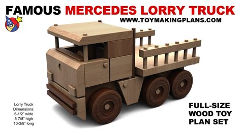 Every child loves a truck. Wood Toy Plan - Free - Mercedes Lorry Truck - YouTube