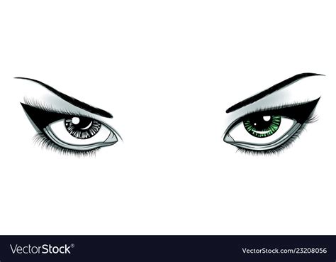 Beautiful Women Eyes With Make Royalty Free Vector Image