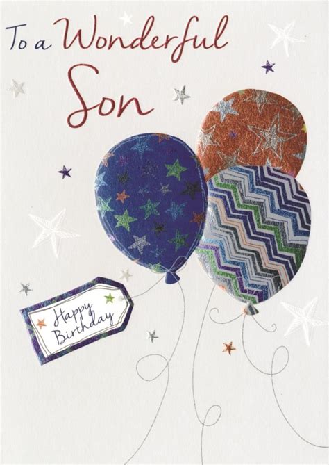 Wonderful Son Birthday Greeting Card Cards Love Kates