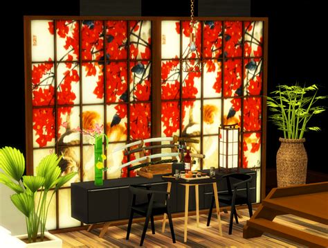 The Sims 4 Japanese Restaurant Japanese Restaurant Room Tour Restaurant