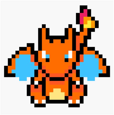 Many of you know of such creatures as pokemon. Pixel Art Pokemon Dracaufeu , Png Download - Easy ...