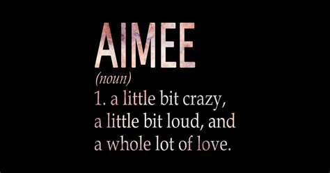 Aimee Girl Name Definition Aimee Sticker Teepublic