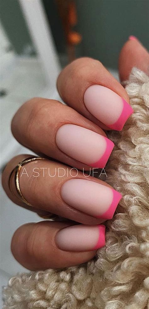 14 Trendy French Manicure Designs For Summer Bright Pink French Tip Nails Fab Wedding Dress