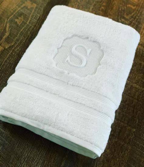 Personalized Embossed Embroidered Bath Towel Full Size Bath Etsy