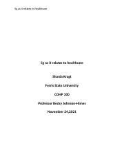G As It Relates To Healthcare Docx G As It Relates To Healthcare G
