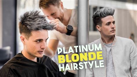 Platinum Blonde Hair Transformation Mens Hairstyle