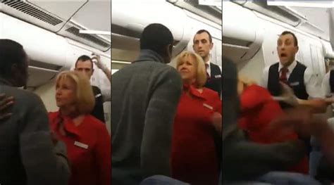 viral video flight attendant slaps passenger he hits back during