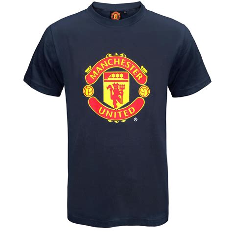Manchester United Fc Official Football T Mens Crest T Shirt Amazon