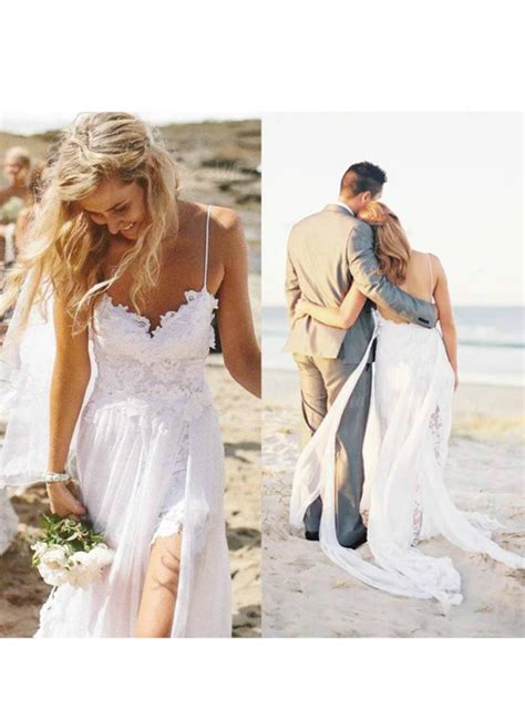 Modest Beach Wedding Dresses 2017 Open Back Outdoor Summer Weddings Dress