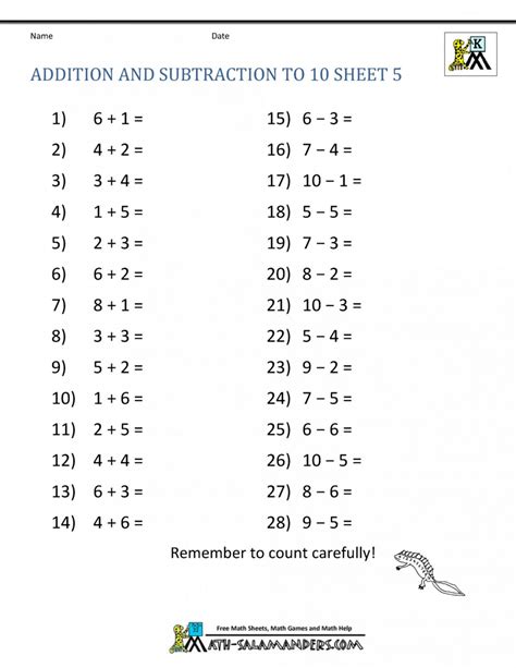 It uses numbers and symbols instead of words. Addition and Subtraction Worksheets for Grade 1
