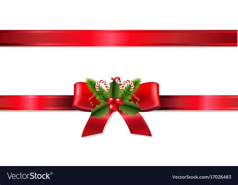 Christmas Ribbon Royalty Free Vector Image Vectorstock