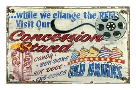 Customizable Large Concession Stand Vintage Style Wooden Sign