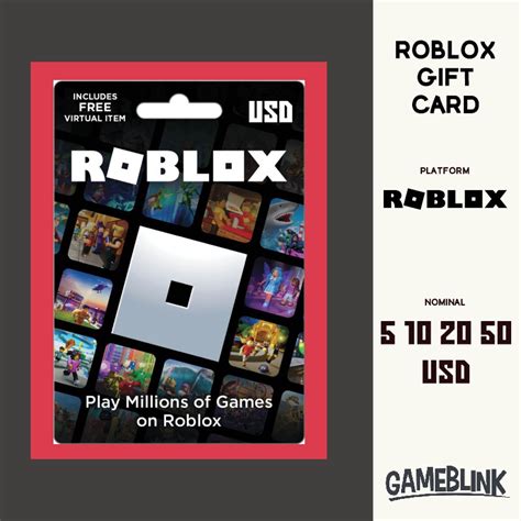 Jual Roblox Gift Code Usd Roblox Gift Card Indonesia Shopee