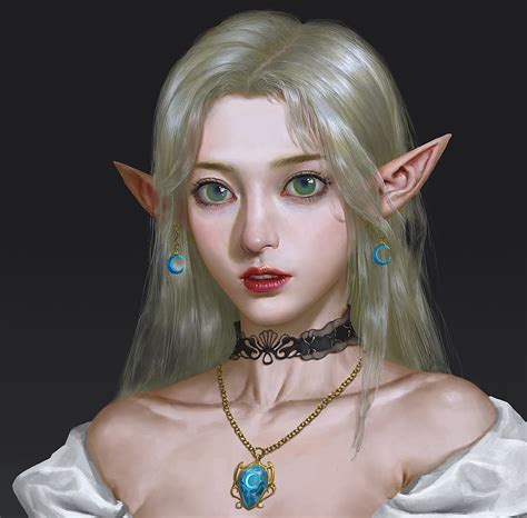 Elf Girl Jewel Face Superb Gorgeous Art Frumusete Luminos