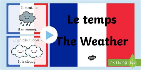 French Weather Powerpoint Language Resource Twinkl