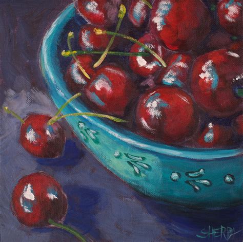 How To Paint A Still Life Bowl Of Cherries Daily Painting Step By Step