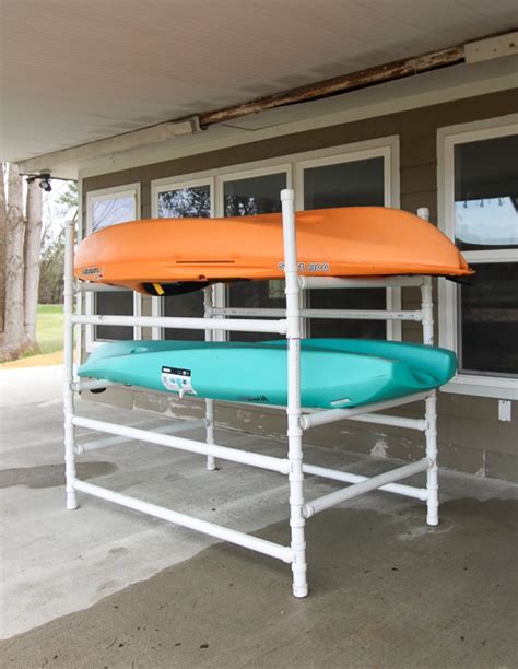 How To Build A Kayak Rack Out Of Pvc Savvy Apron