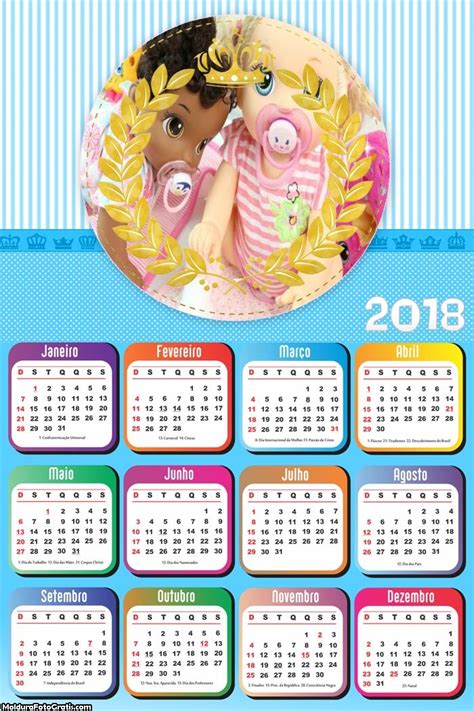 Calendário Realeza Para Meninos 2018 Foto Molduras