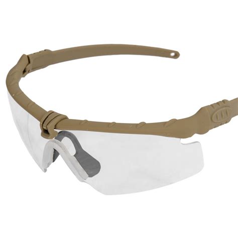Uk Arms Airsoft Ac 469c Clear Shooting Glasses Tan Airsoft Megastore