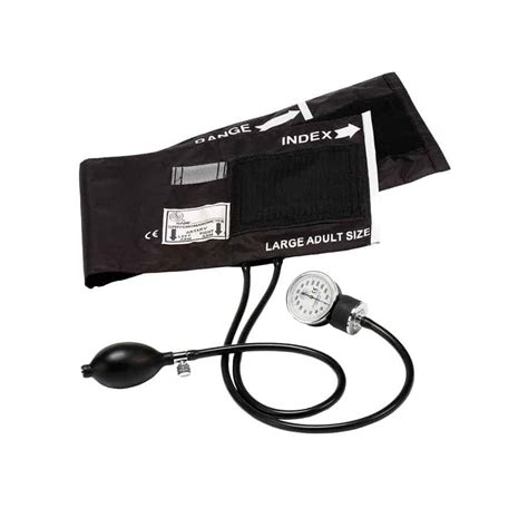 Premium Large Adult Aneroid Sphygmomanometer Black