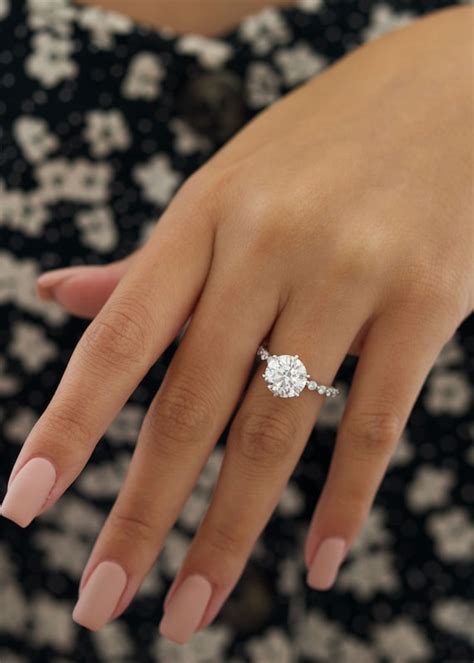 Diamond Engagement Ring 3 Carat Round Brilliant Diamond Etsy