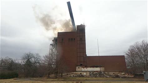 Niles Power Plant Smoke Stacks Implosion Youtube