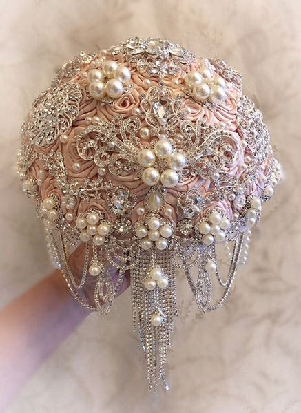 Vintage Antique Pink Brooch Bouquet 53500 Glam Bouquet