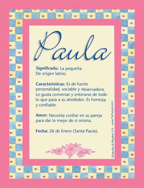 Paula Significado Del Nombre Paula Nombres