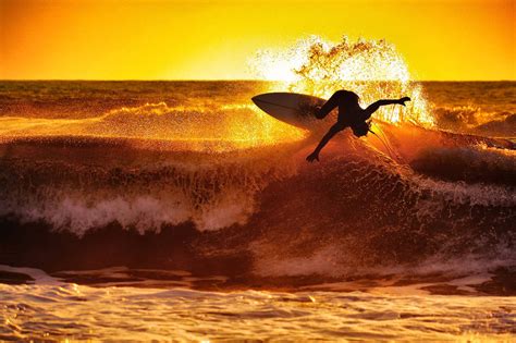 Surfing Waves Sunset Wallpapers Hd Desktop And Mobile Backgrounds