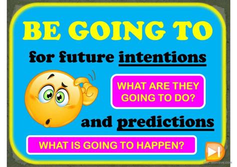 Be Going To For Predictions And Inte English Esl Powerpoints