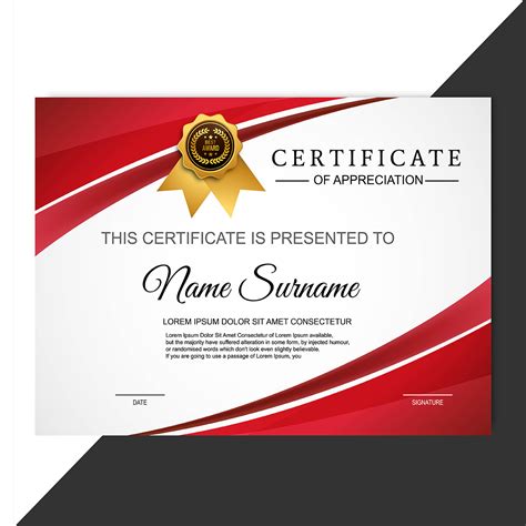 Certificate Of Appreciation Award Template 678722 Vector Art At Vecteezy